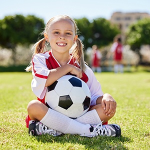 Child on soccer field